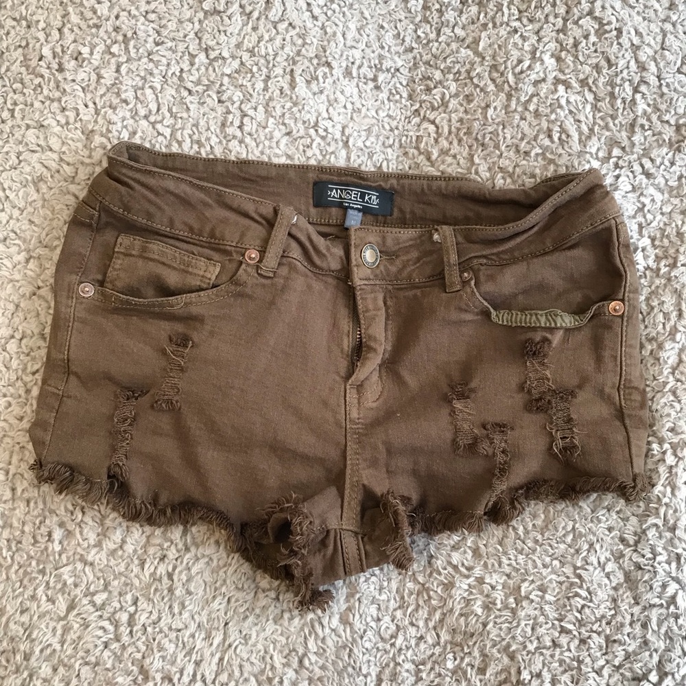 Brown bohemian booty shorts